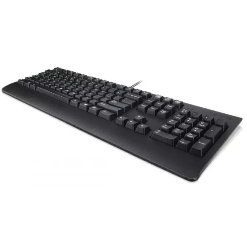 Vadu Lenovo Preferred Pro II pilna izmēra USB tastatūra, QWERTY, rumāņu izkārtojums, melna, Plaukstas balsts
