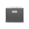 DIGITUS Professional Unique DN-19 09U-6/6-SW - skapis - tīkla skapis - piemērots montāžai pie sienas - melns, RAL 9005 - 9U - 48,3 cm (19) (DN-19 09U-6/6-SW)