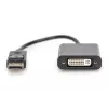 Assmann DisplayPort adaptera kabelis. DP - DVI (24+5) Tēviņš/Mātīte. 0,15 m ar bloķēšanu. Saderīgs ar DP 1.1. UL. Melns, bez ekranējuma. 32AWG (AK-340409-001-S)