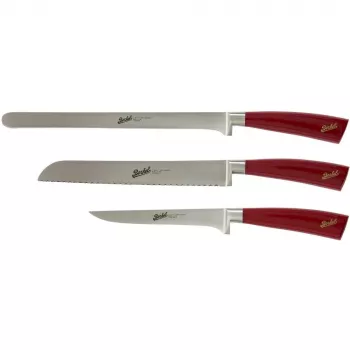 Virtuves naži Berkel Elegance Red Ham-Set 3-gab. KEP3HS00SRRGB