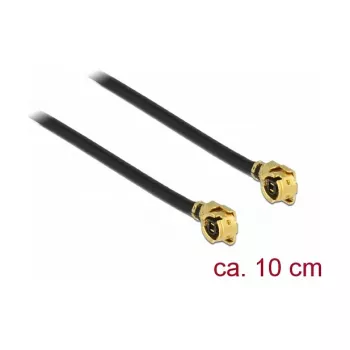 Delock 89607 antenas kabelis, MHF uz MHF, 10 cm, melns