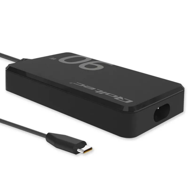 Qoltec 90W GaN Super Fast SLIM sienas lādētājs | XP | 5-20V | 4.5A | USB-C 3.1 | Portatīvais dators | MacBook | Viedtālrunis | + kabelis