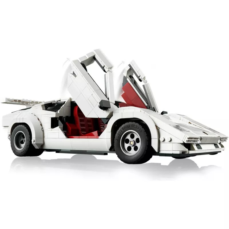 LEGO Icons konstruktors Lamborghini Countach 5000 Quattrovalvole 10337 — vitrīnas modelis, 1506 detaļas, 340×90×160 mm