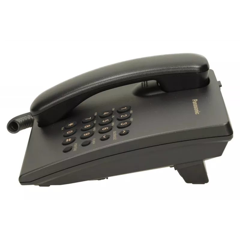 Vadu tālrunis Panasonic KX-TS500 melns ar zvanītāja ID un skaļruni