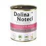 Mitrā suņu barība Dolina Noteci Premium teļa gaļa ar zaļajiem zirnīšiem, 800 g, 78% mitrums, 12% olbaltumvielas