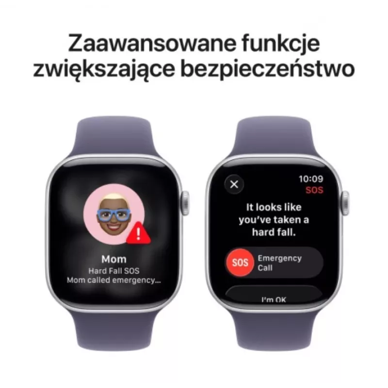 Apple Watch Series 11 GPS + Cellular 42mm sudraba alumīnija korpuss ar Purple Fog Sport siksniņu - M/L