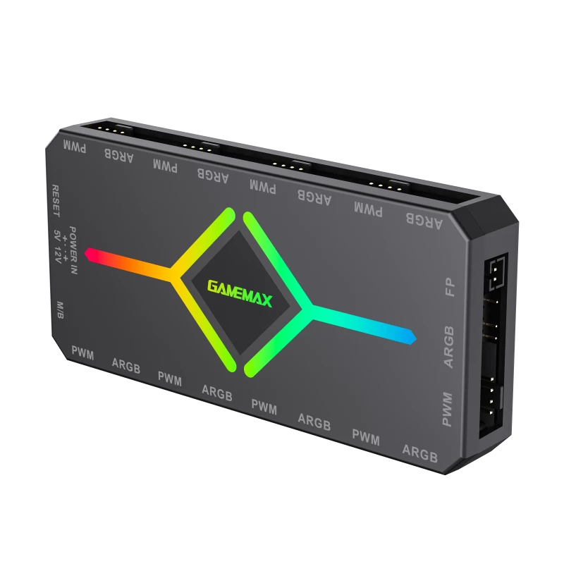 Gamemax | Tālvadība | V4.0 ARGB PWM HUB BK | Melns | Gamemax