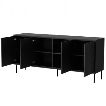 4D ABI kumode 200x45x88 matēts melns
