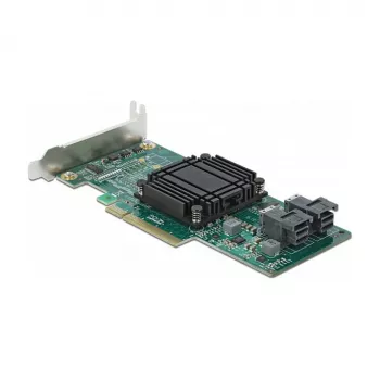 DeLOCK PCI Express x8 karte ar 2 iekšējām SFF-8643 NVMe pieslēgvietām, zema profila formas faktors