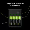 Baterijas lādētājs zaļa Cell GC VitalCharger USB, 4 slotu, AA/AAA, darbināms ar USB, melns
