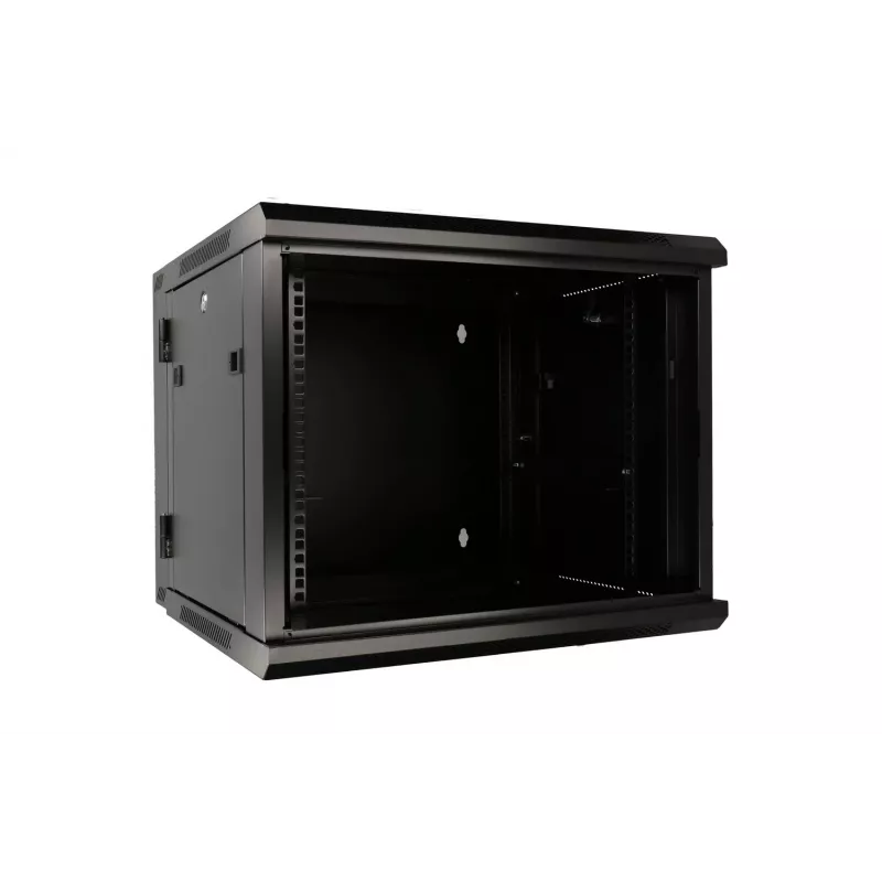 Extralink statņu skapis 9U 600x600 AZH melns, piestiprināms pie sienas, vērtņveida
