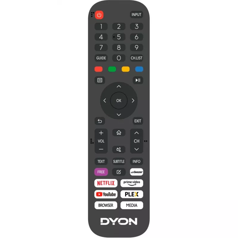 Dyon SMART 43 VX LED-TV 108 cm 109,20cm (43) DVB-S2, DVB-C, DVB-T2, CI+, Full HD, Smart TV, WLAN Melns [Energijas klase E] (D800218)