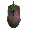 Spēļu pele A4Tech BLOODY A60 — optiska, piemērota abām rokām, 6200 DPI, USB Type-A, 8 pogas, melna