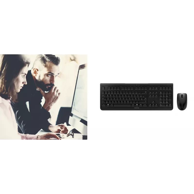CHERRY DW 3000 tastatūra Pele iekļauta Universāla RF bezvadu QWERTZ vācu Pelēka
