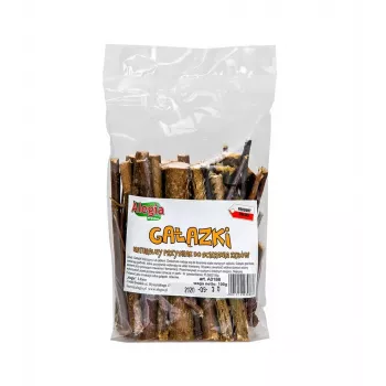 Uzkodu kociņi mazajiem grauzējiem Alegia Rodent Treat Twigs 100 g — augu garšas, bez cukura un glutēna, zobu kopšanas gardums
