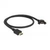 HDMI kabelis DeLOCK 85467 0,5 m Tips A vīrietis uz sievieti melns