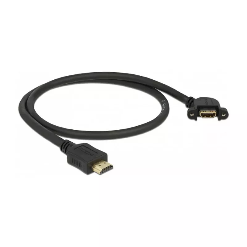 HDMI kabelis DeLOCK 85467 0,5 m Tips A vīrietis uz sievieti melns