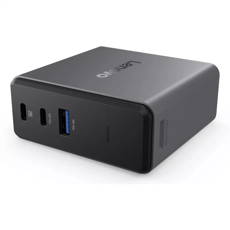 Lenovo X9 Charging GaN Dock, vadu, USB 3.2 Gen 2 (3.1 Gen 2) Type-C, pelēks