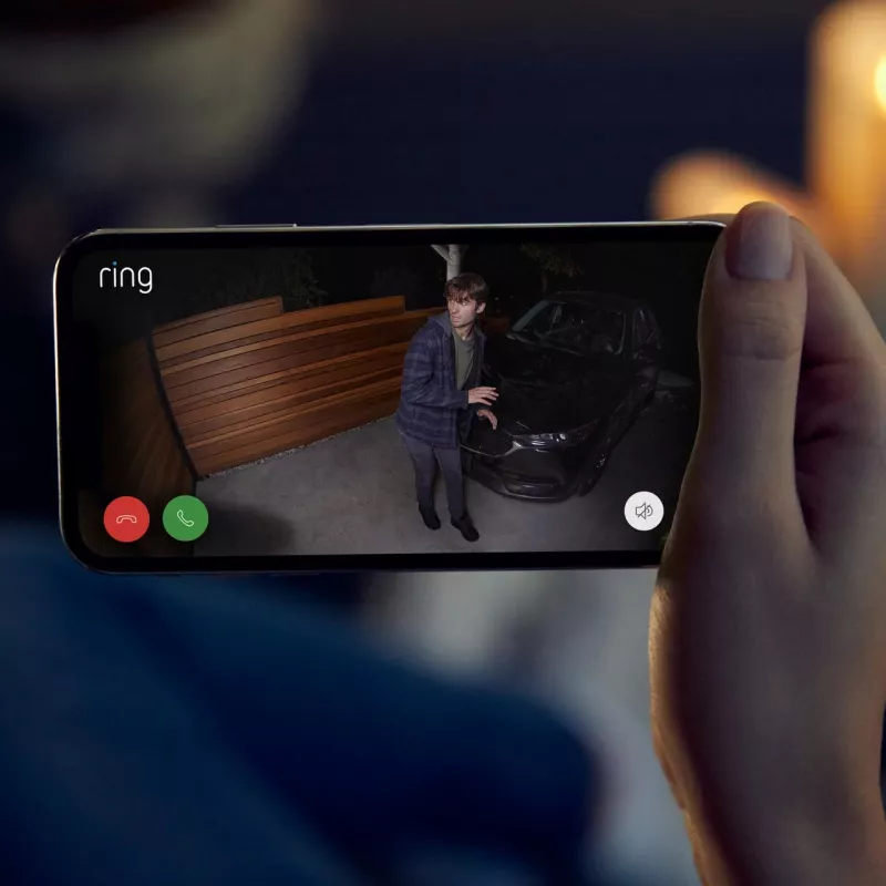 Ring Spotlight Cam Plus Battery - IP drošības kamera - āra - bezvadu - griestu/sienas - melna - kaste