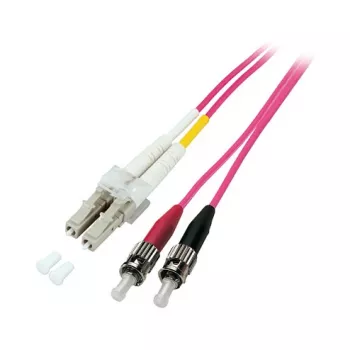 komutācijas kabelis LWL Duplex OM4 (Multimode, 50/125) LC/ST, LSZH, atgriezeniska polaritāte, 1m, Good Connections®