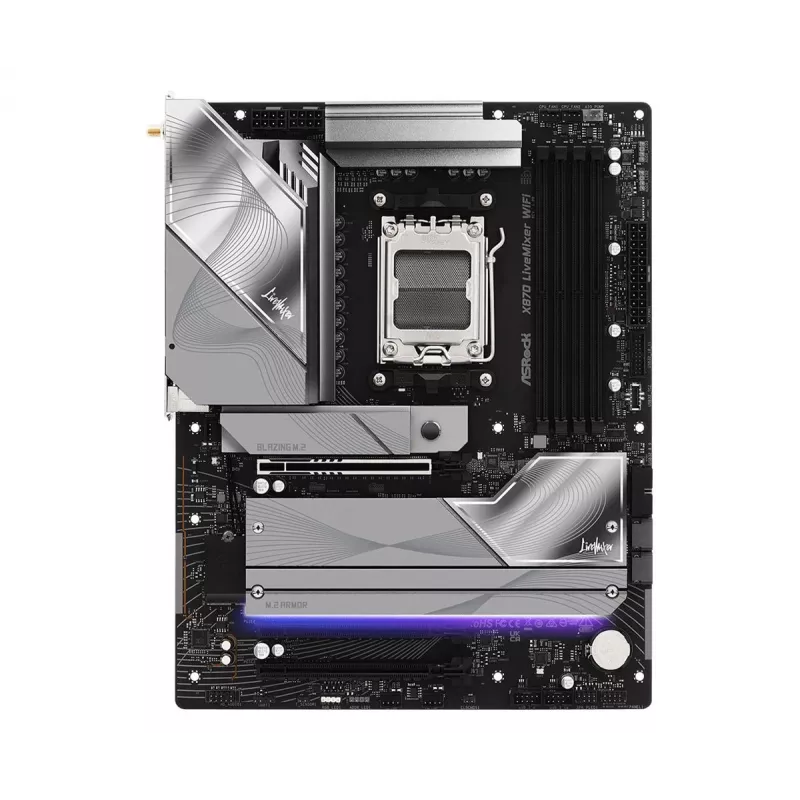 Mātesplate ASROCK X870 (ligzda AM5, ATX, DDR5, 4 atmiņas sloti, X870LIVEMIXERWIFI)