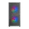 PC Case TACENS Mars Gaming MC-VORTEX Mini Tower Mini-ITX/Micro-ATX Temperēts stikls Melns, 3x120mm, 27.3 cm GPU, 162 mm CPU dzesētājs