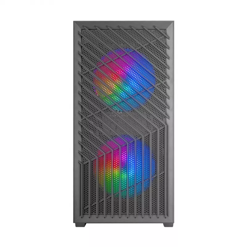 PC Case TACENS Mars Gaming MC-VORTEX Mini Tower Mini-ITX/Micro-ATX Temperēts stikls Melns, 3x120mm, 27.3 cm GPU, 162 mm CPU dzesētājs