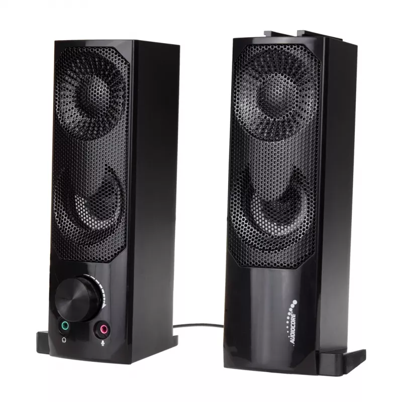 2-in-1 datora skaļruņu skaņas panelis ar RGB LED fona apgaismojumu, stereo, paredzēts spēlēm, USB, 2 x 3 W, AUX 3,5 mm