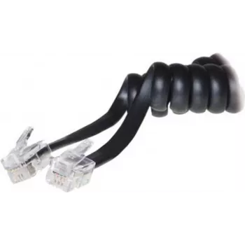 S/CONN 2m RJ10 Melna caurspīdīga ShiverPeaks