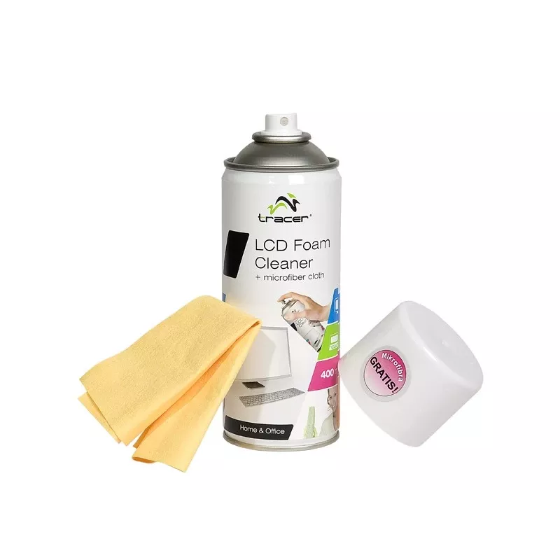 LCD putu tīrītājs 400ml + mikrošķiedras drāniņa