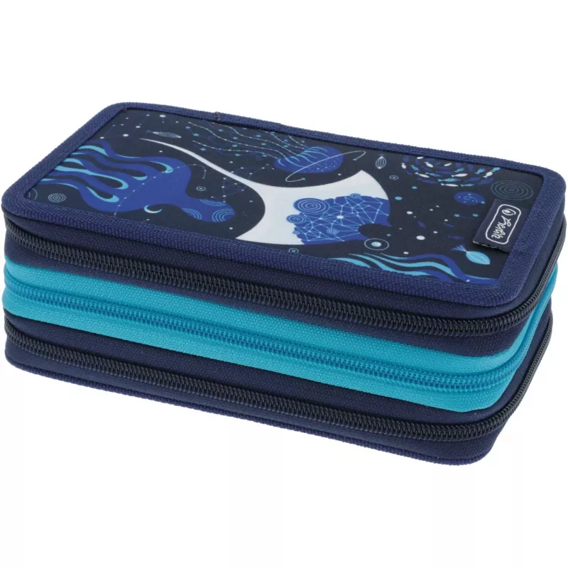 Herlitz TriCase Deep Ocean 31 gab. Zils Poliesters 190x70x115 mm