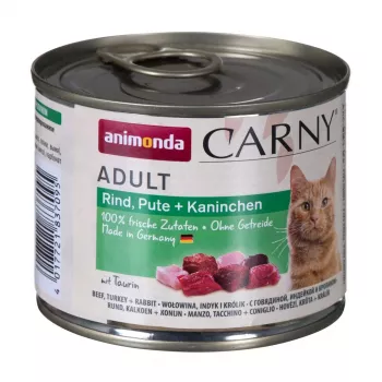 ANIMONDA Carny Adult liellopa, tītara un truša gaļa - mitrā kaķu barība - 200g