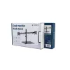Monitora galda stiprinājums Gembird MS-D2ST-01 diviem displejiem, līdz 32 collām, VESA 75x75–100x100, maks. slodze 18 kg, melns