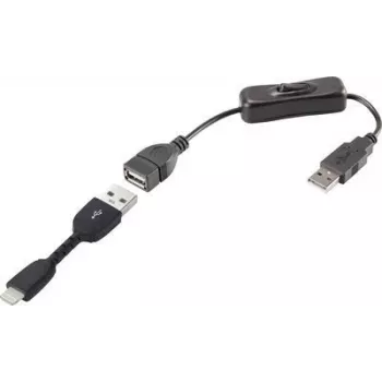 USB 2.0 A–Apple Lightning kabelis Renkforce RF3346622, 0,30 m, melns