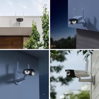 Reolink Duo Series W730 - 4K āra Wi-Fi kamera, divi objektīvi, 180° panorāmas skats, personas/transportlīdzekļa/dzīvnieka noteikšana