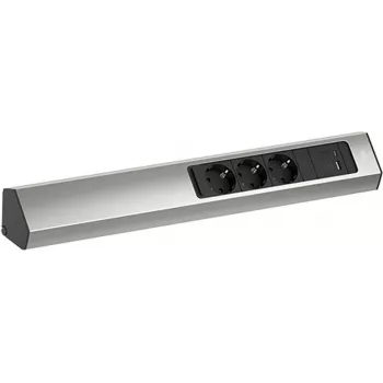 Strāvas sadalītājs Bachmann CASIA 2 ar 3x CEE7/3 rozetēm un 1x USB A/C 22 W