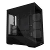 PC Case Lian Li Vector V100 Midi Tower — Melns ar caurspīdīgu paneli, atbalsta 3×120mm sānu + 1×120mm aizmugurējo ventilatoru, 3,5 collu HDD, 2,5 collu SSD, 235,5×446×484,6 mm