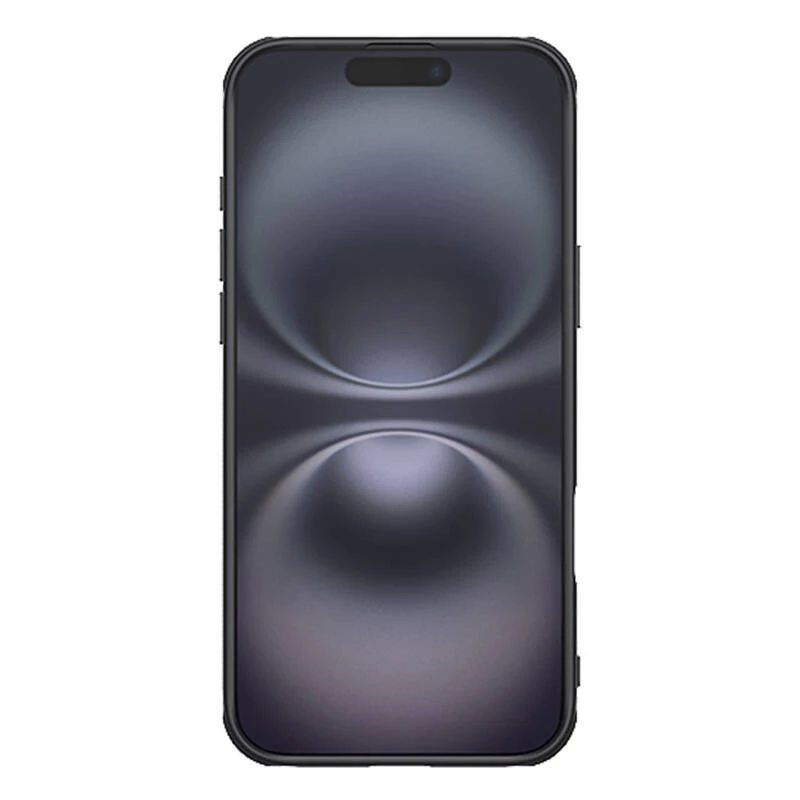 Aizsargmaciņš Nillkin iPhone 16 Plus Super Frosted Pro — melns, plāns ciets apvalks