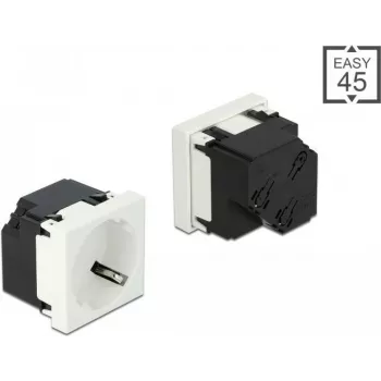 Delock Easy 45 kontaktligzda ar zemējumu, 45° izvietojums, 45 x 45 mm (81422)