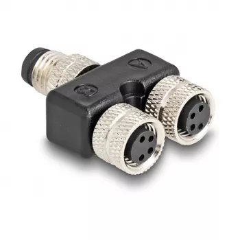 Kabeļa sadalītājs DeLOCK 60577 melns PVC M8 22mm 24mm 10mm