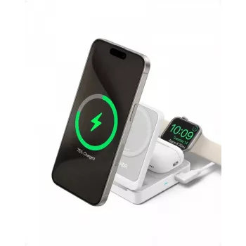 MagGo 3-in-1 15W salokāms balts EU