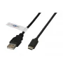 Efb K5258SW.0,5 USB kabelis, melns