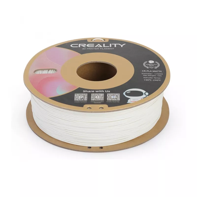 Kvēldiega spole Creality PLA 1,75 mm Balta 1 kg (modelis 3301010296)