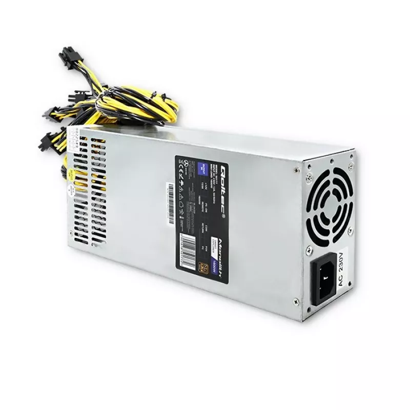Qoltec 50177 PCI-E barošanas avots Smart 1600W | 80 Plus Gold - Data mining