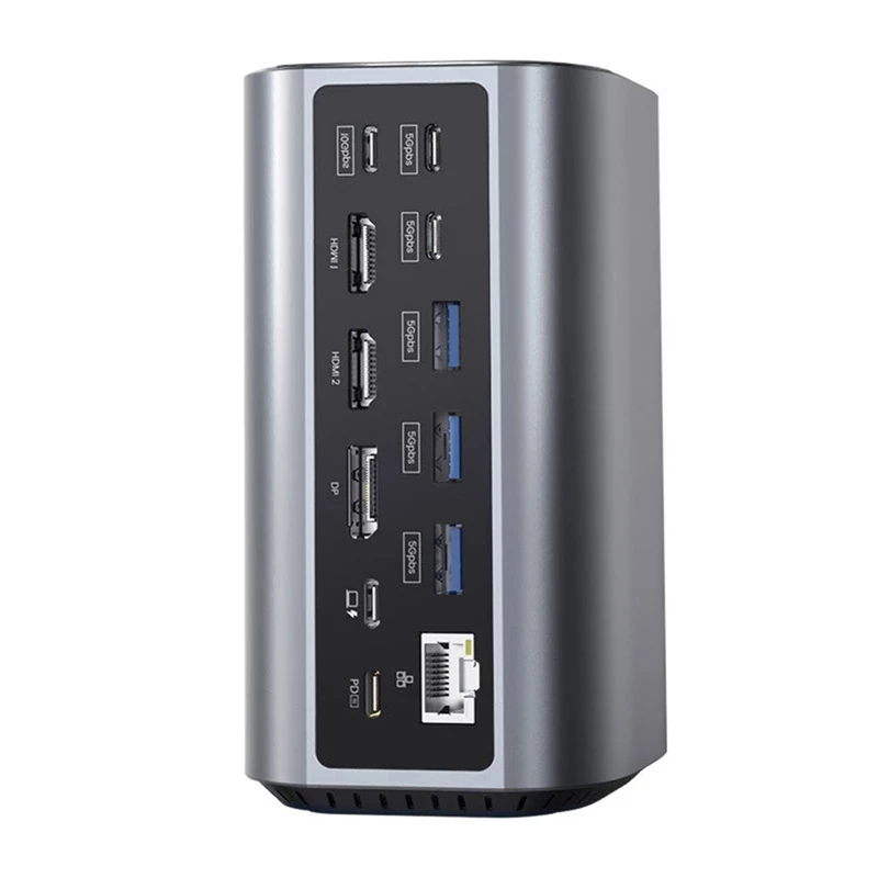 Dokstacija BlitzWolf BW-TH15 17-in-1 — 2x HDMI, DisplayPort, 4x USB-C