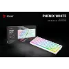 Spēļu klaviatūra Savio Phenix balta GAT RED PUD vadu bezvadu USB Bluetooth RGB LED