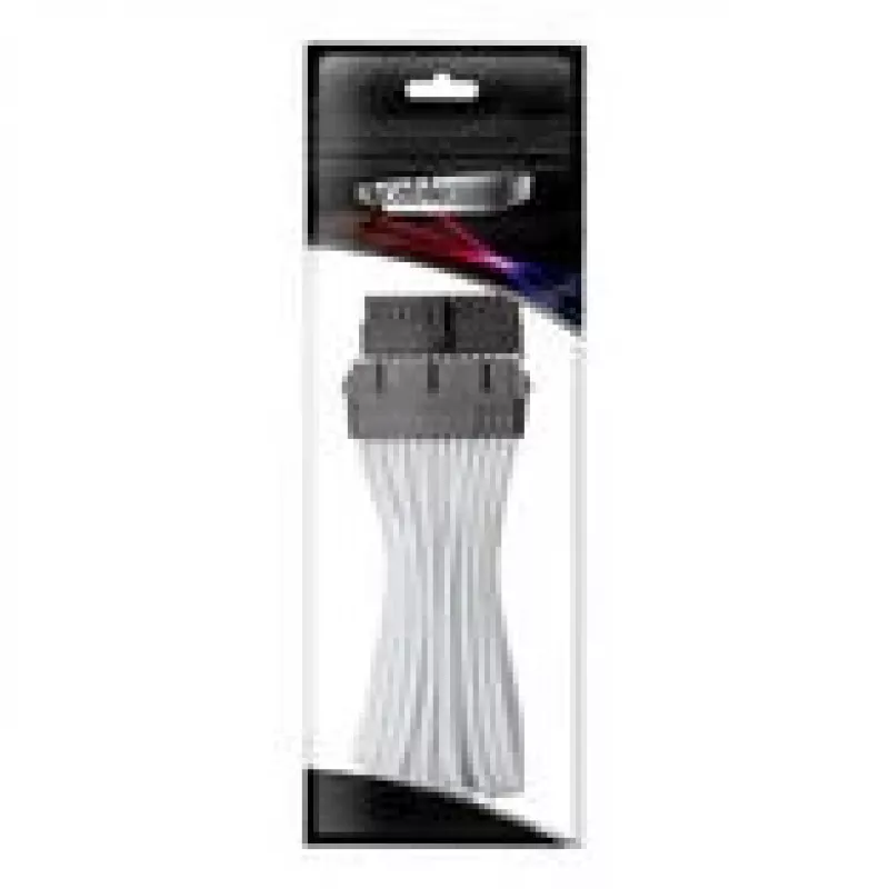 CableMod Pro ModMesh 24 kontaktu ATX pagarinātājs, 30 cm - balts