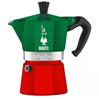 Moka katliņš Bialetti 0005322 manuālais kafijas automāts 0,13 l zaļā un sarkanā krāsā