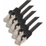 Tīkla kabelis melns Cat7 S/FTP RJ45-RJ45 0,25 m
