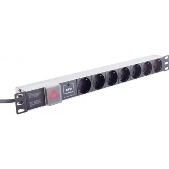 Strāvas sadalītājs ShiverPeaks BASIC-S 19 collas 7 ligzdas, melns